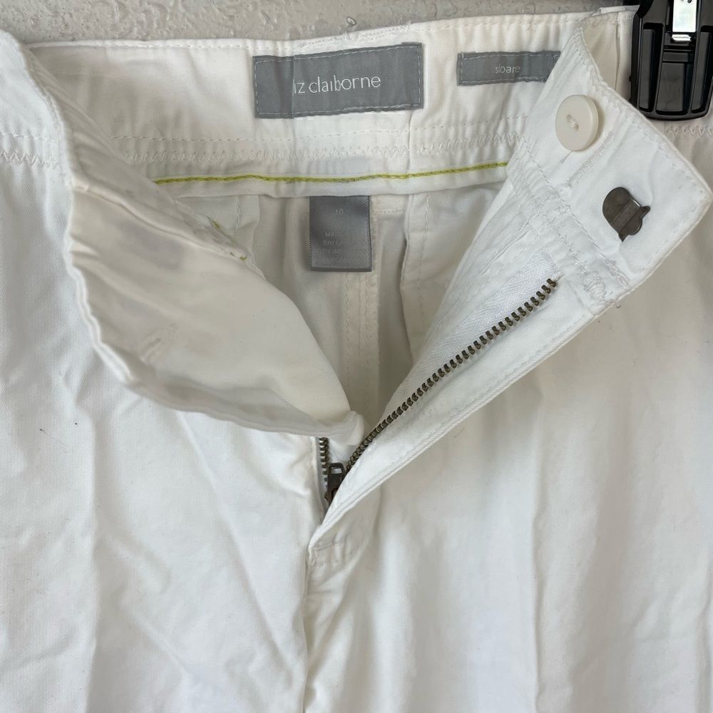 NWT Liz Claiborne White Sloan Pants Size 10 - Picture 5 of 10
